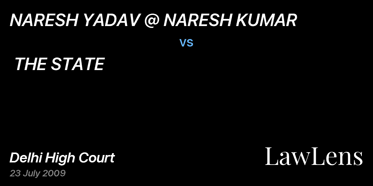 Preview image for NARESH YADAV @ NARESH KUMAR vs. THE STATE