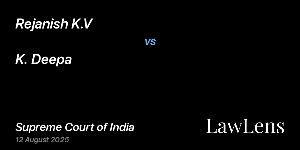 Preview image for REJANISH K.V vs. K. DEEPA