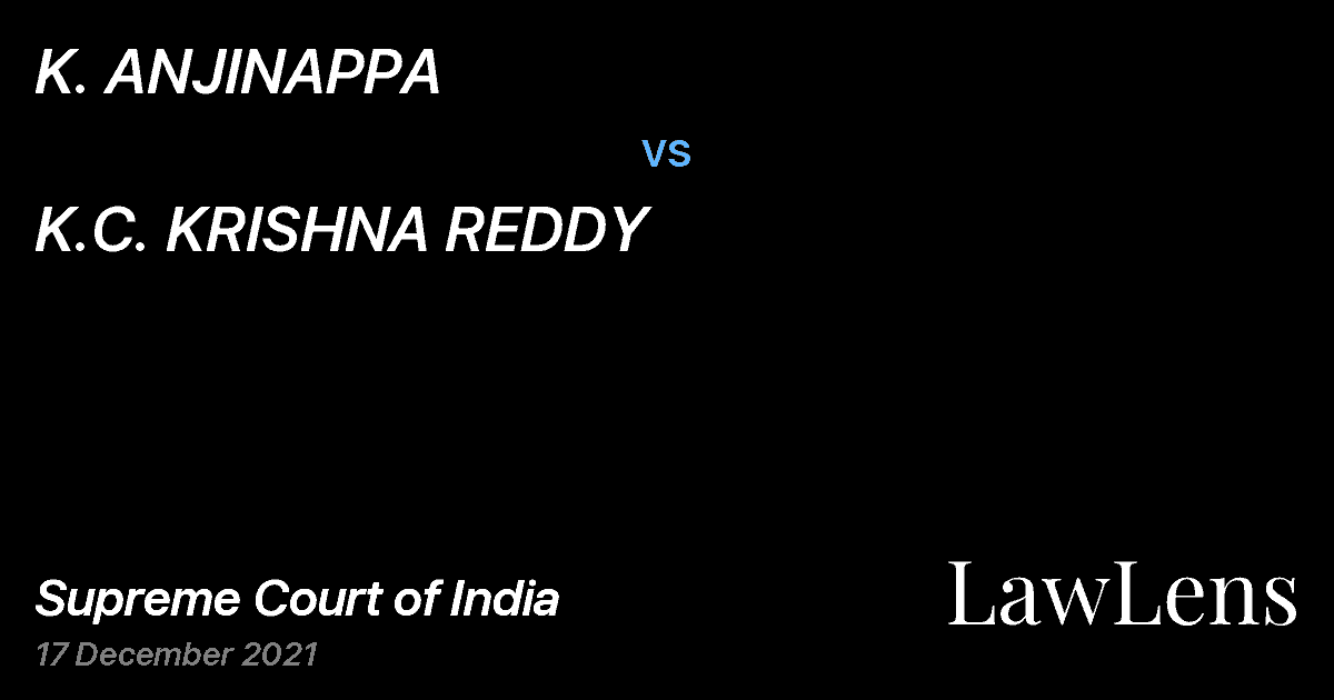 Preview image for K. ANJINAPPA vs. K.C. KRISHNA REDDY