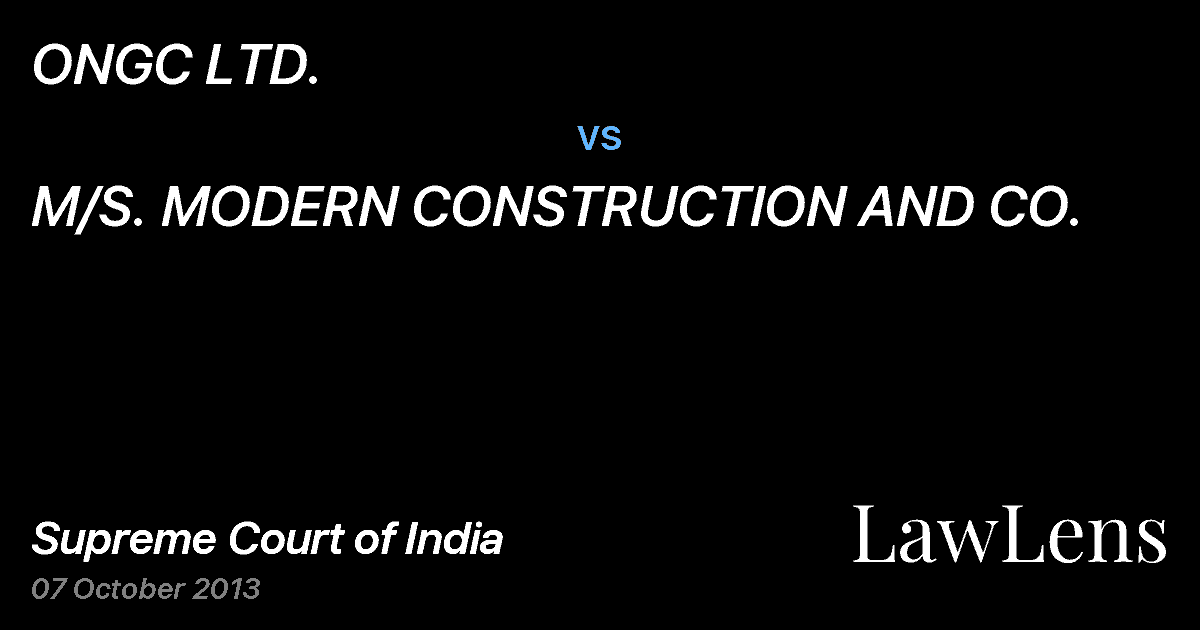 Preview image for ONGC LTD. vs. M/S. MODERN CONSTRUCTION AND CO.