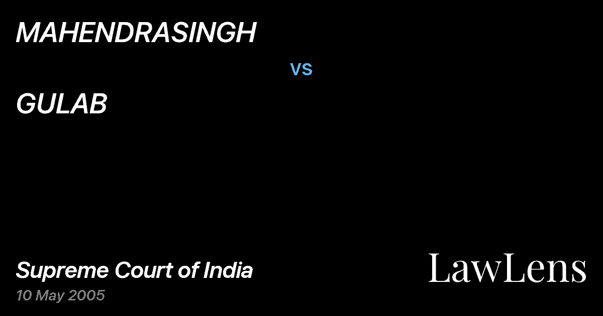 Preview image for MAHENDRASINGH vs. GULAB