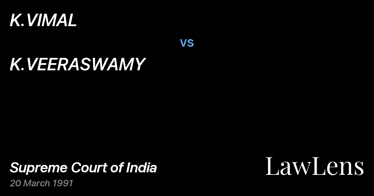 Preview image for K.VIMAL vs. K.VEERASWAMY