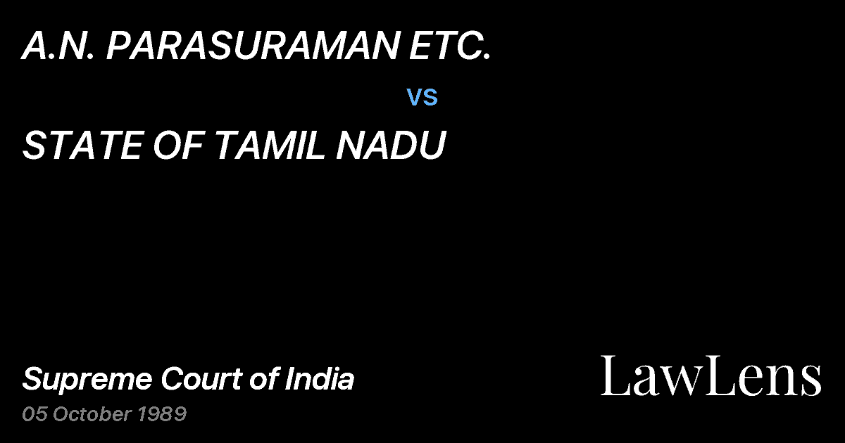 Preview image for A.N. PARASURAMAN ETC. vs. STATE OF TAMIL NADU