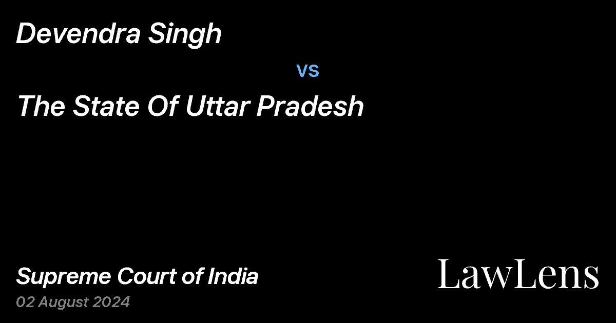 Preview image for DEVENDRA SINGH vs. THE STATE OF UTTAR PRADESH