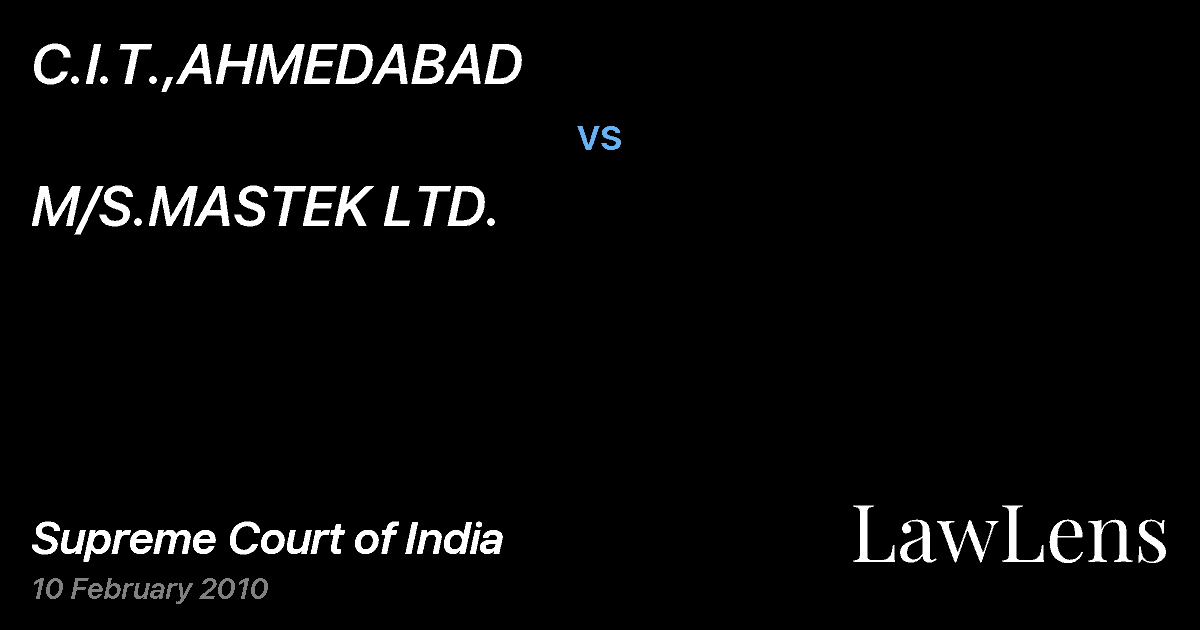 Preview image for C.I.T.,AHMEDABAD vs. M/S.MASTEK LTD.