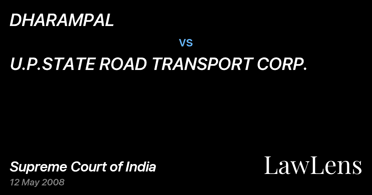 Preview image for DHARAMPAL vs. U.P.STATE ROAD TRANSPORT CORP.