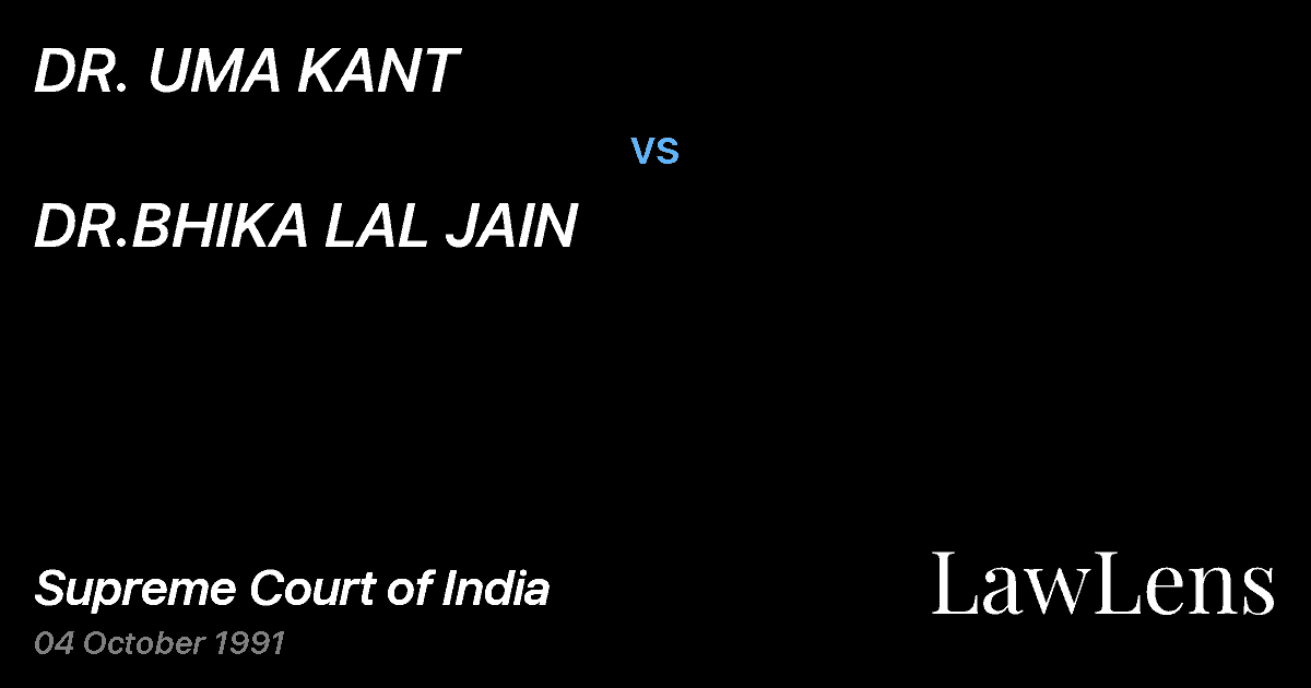 Preview image for DR. UMA KANT vs. DR.BHIKA LAL JAIN
