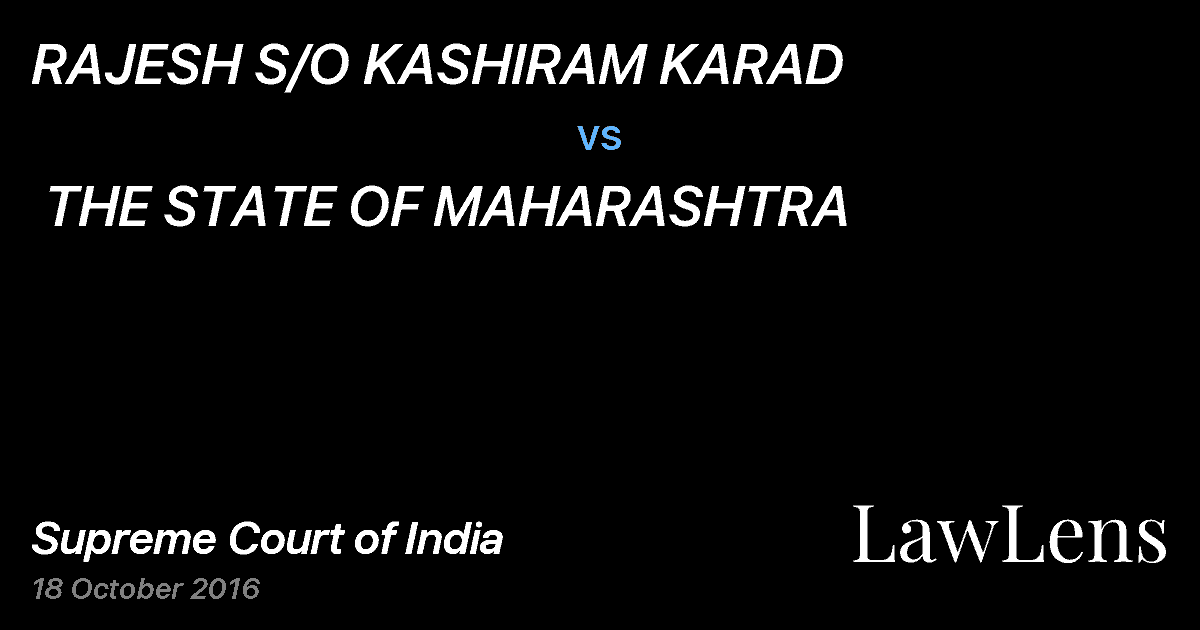 Preview image for RAJESH S/O KASHIRAM KARAD  vs.  THE STATE OF MAHARASHTRA