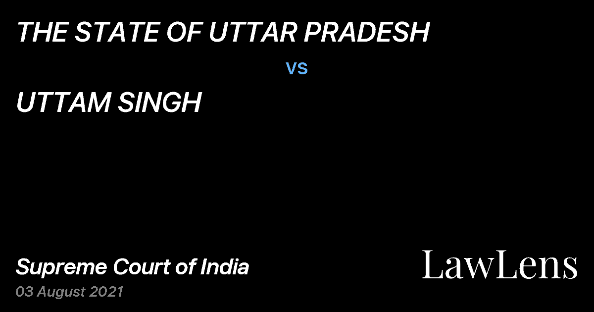 Preview image for THE STATE OF UTTAR PRADESH vs. UTTAM SINGH