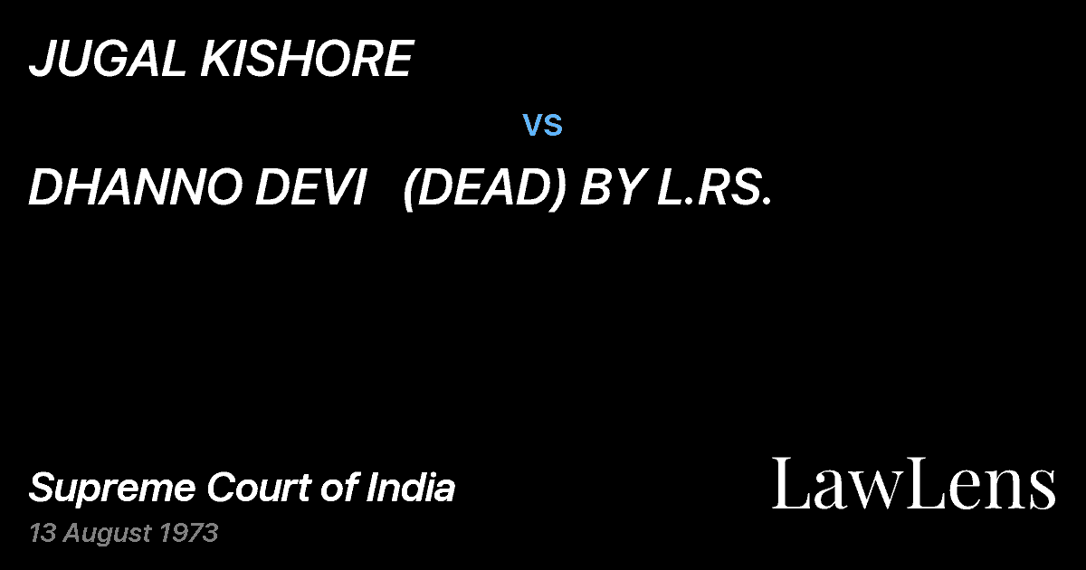 Preview image for JUGAL KISHORE vs. DHANNO DEVI   (DEAD) BY L.RS.