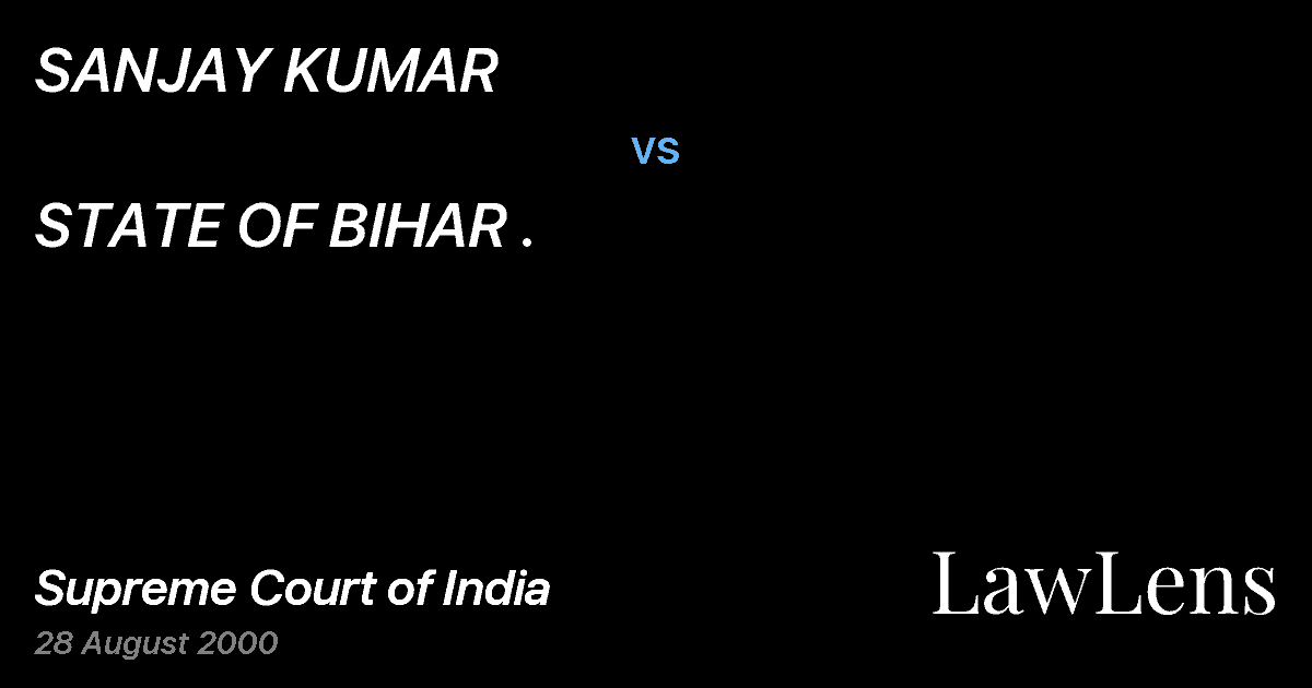 Preview image for SANJAY KUMAR vs. STATE OF BIHAR .