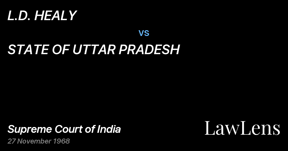 Preview image for L.D. HEALY vs. STATE OF UTTAR PRADESH