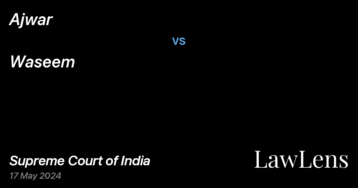 Preview image for Ajwar vs. Waseem