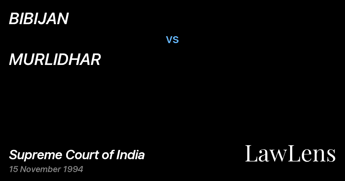Preview image for BIBIJAN vs. MURLIDHAR