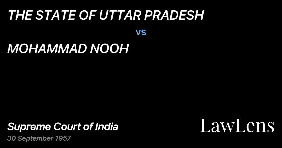 Preview image for THE STATE OF UTTAR PRADESH vs. MOHAMMAD NOOH