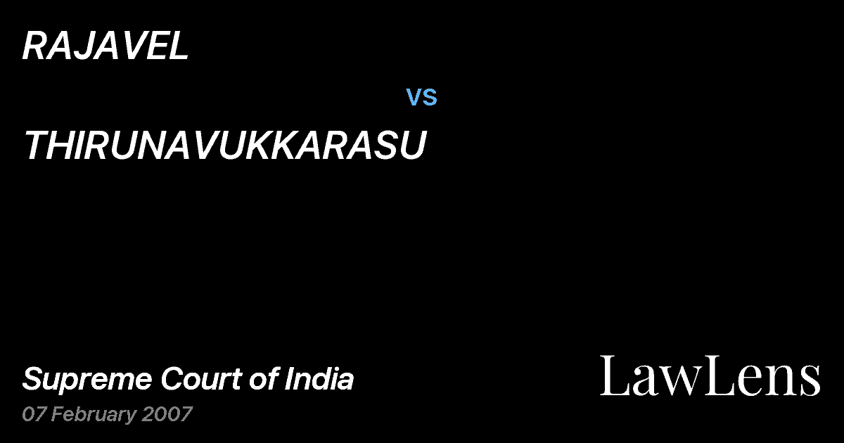 Preview image for RAJAVEL vs. THIRUNAVUKKARASU