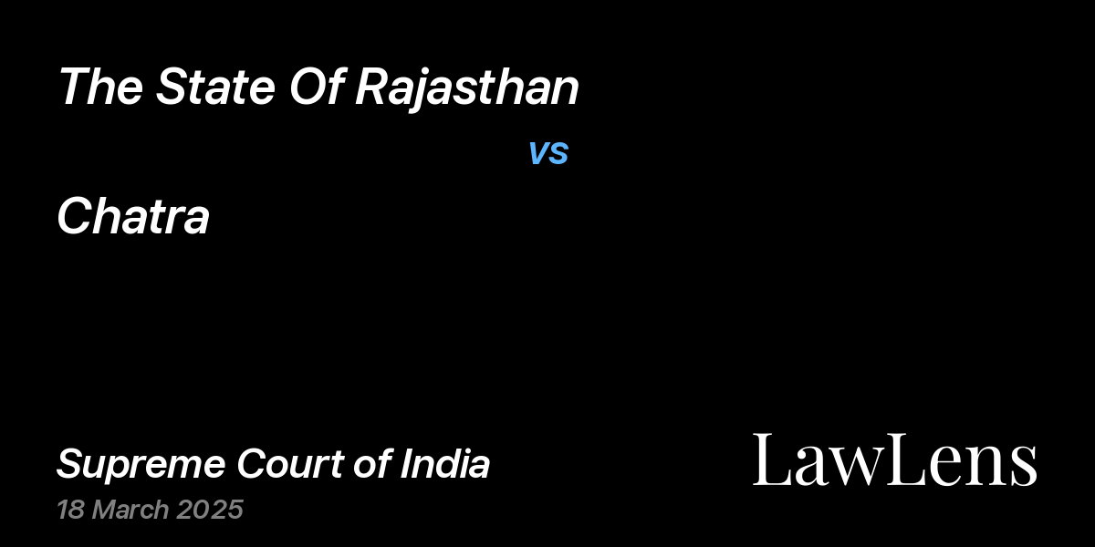 Preview image for The State Of Rajasthan vs. Chatra