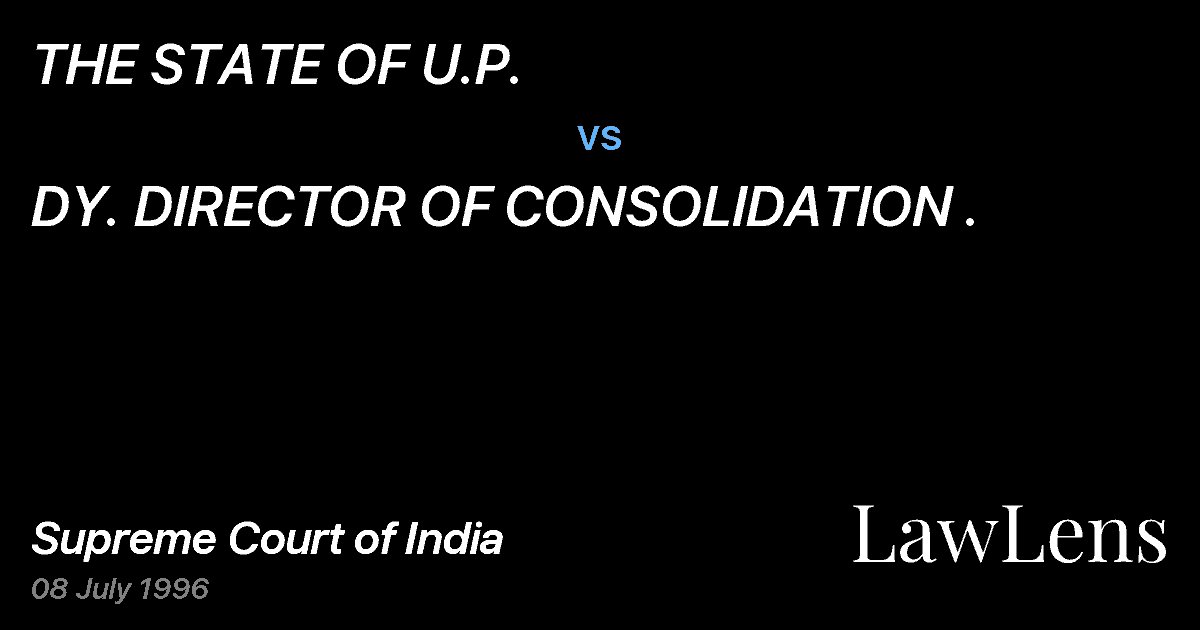Preview image for THE STATE OF U.P. vs. DY. DIRECTOR OF CONSOLIDATION .