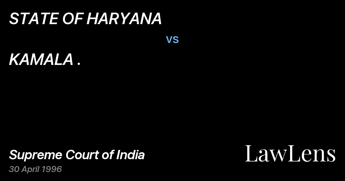 Preview image for STATE OF HARYANA vs. KAMALA .