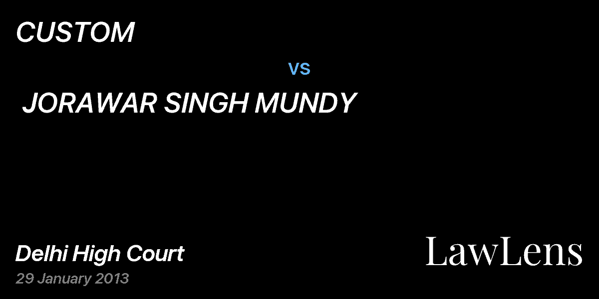 Preview image for CUSTOM vs. JORAWAR SINGH MUNDY