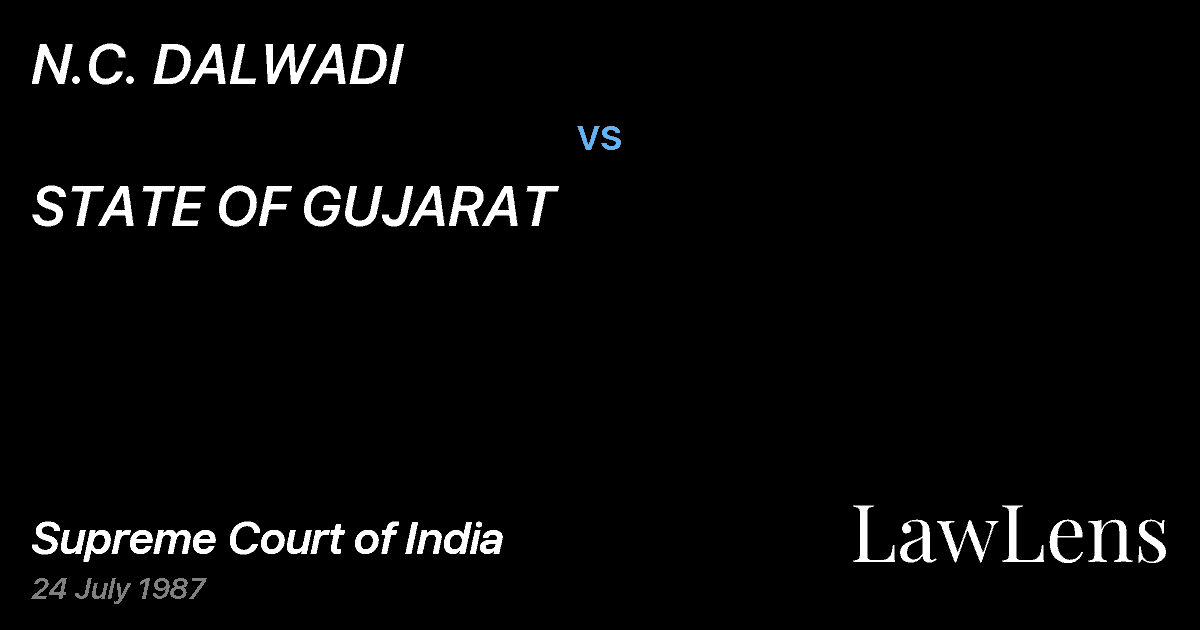 Preview image for N.C. DALWADI vs. STATE OF GUJARAT