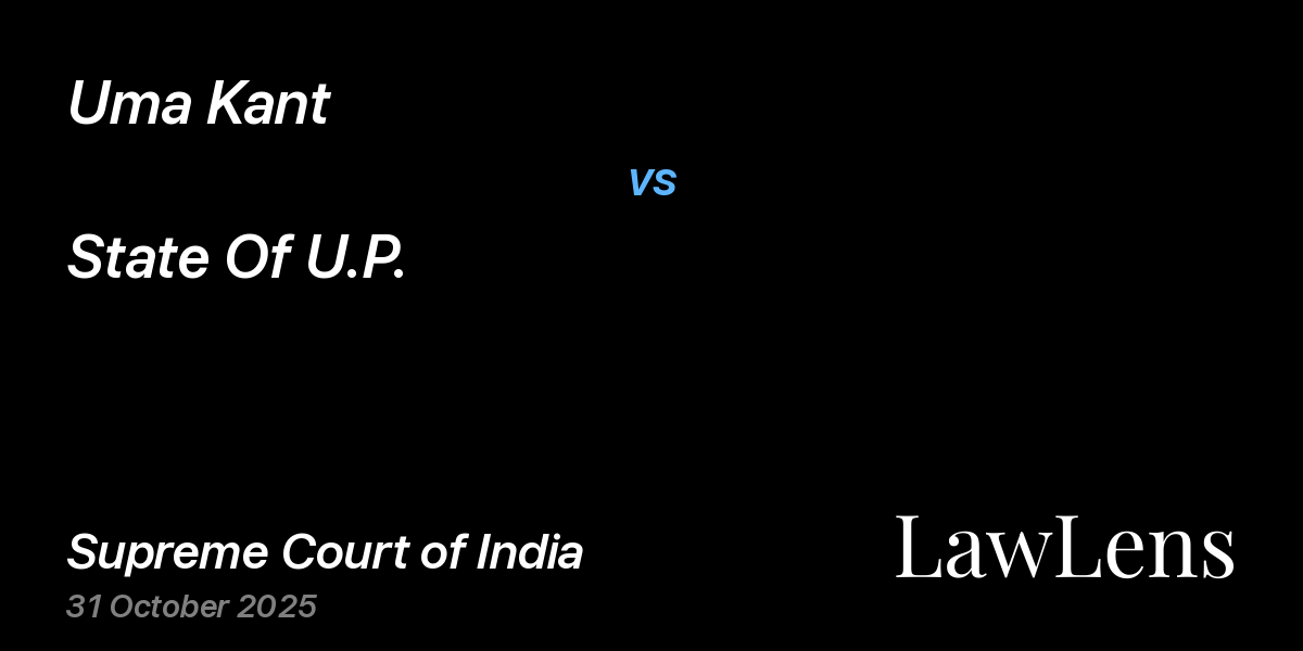 Preview image for Uma Kant vs. State Of U.P.