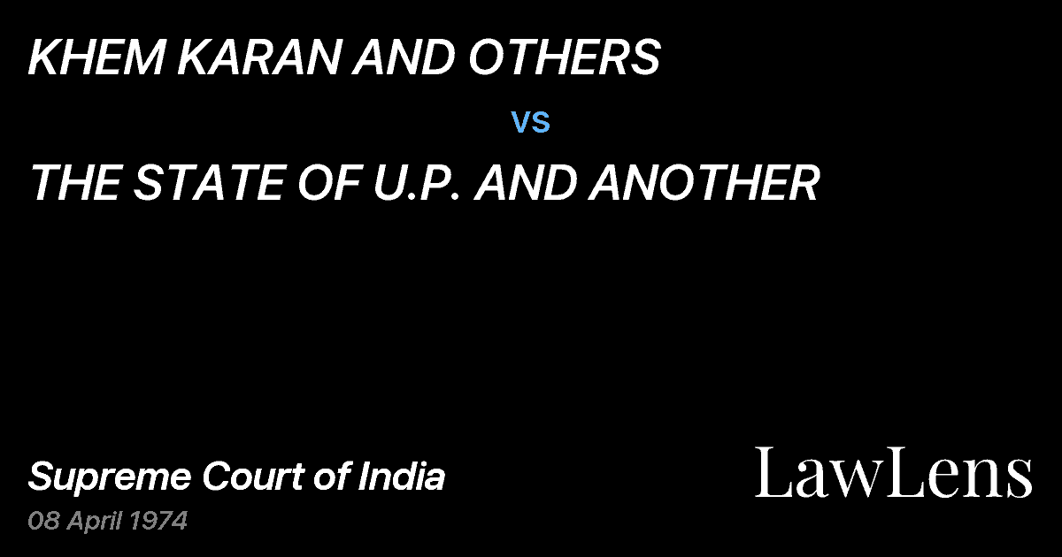 Preview image for KHEM KARAN AND OTHERS vs. THE STATE OF U.P. AND ANOTHER