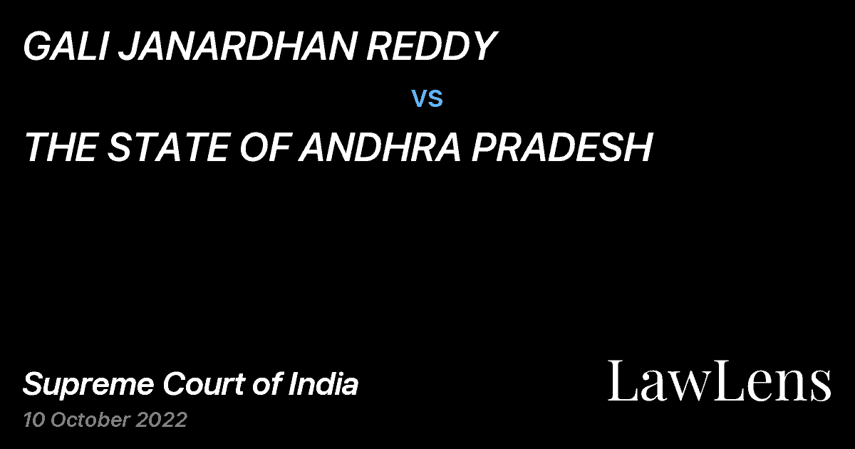 Preview image for GALI JANARDHAN REDDY vs. THE STATE OF ANDHRA PRADESH