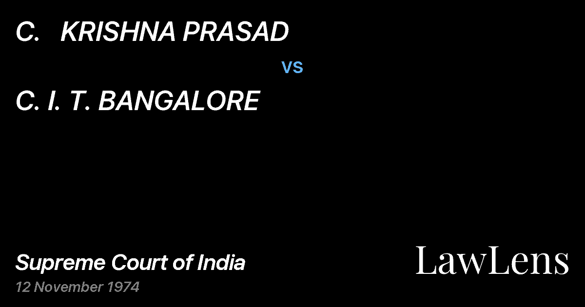 Preview image for C.   KRISHNA PRASAD vs. C. I. T. BANGALORE