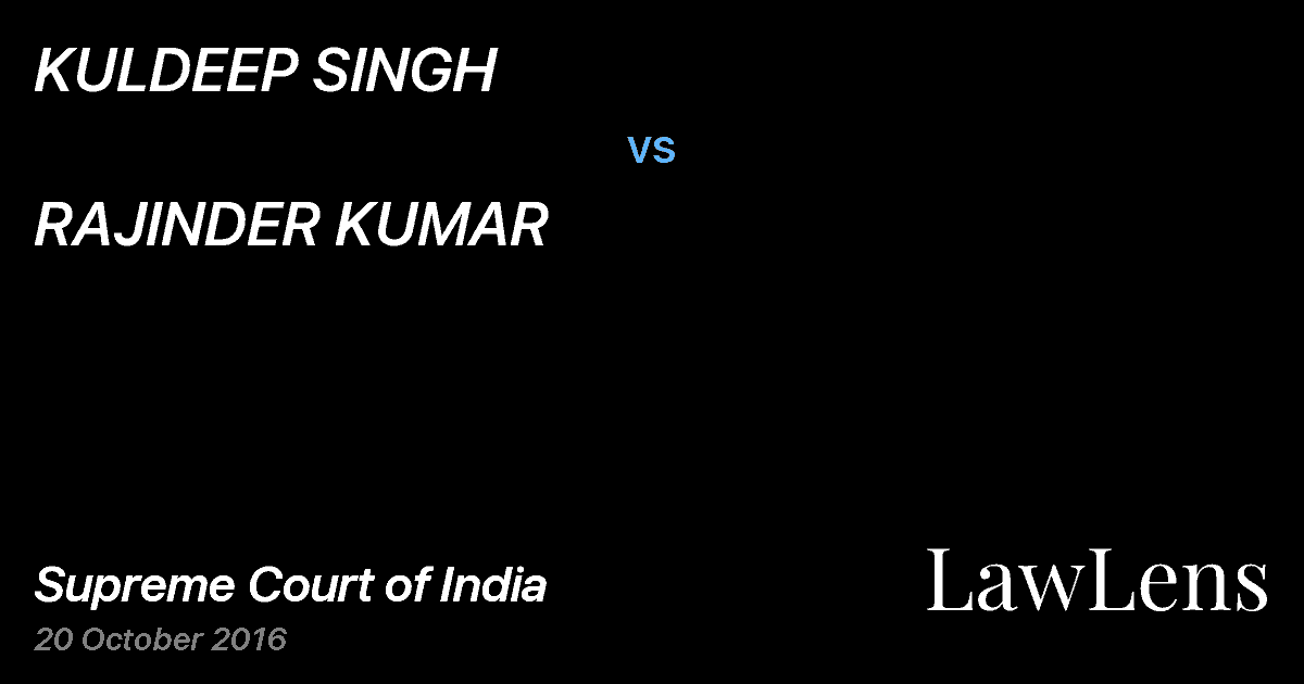 Preview image for KULDEEP SINGH vs. RAJINDER KUMAR