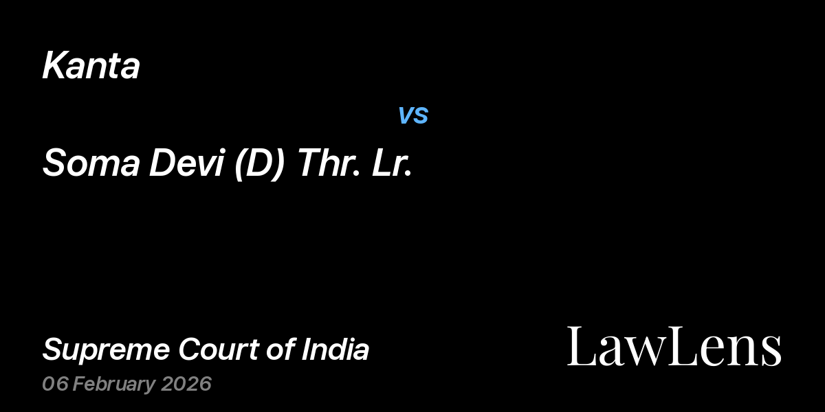 Preview image for Kanta vs. Soma Devi (D) Thr. Lr.