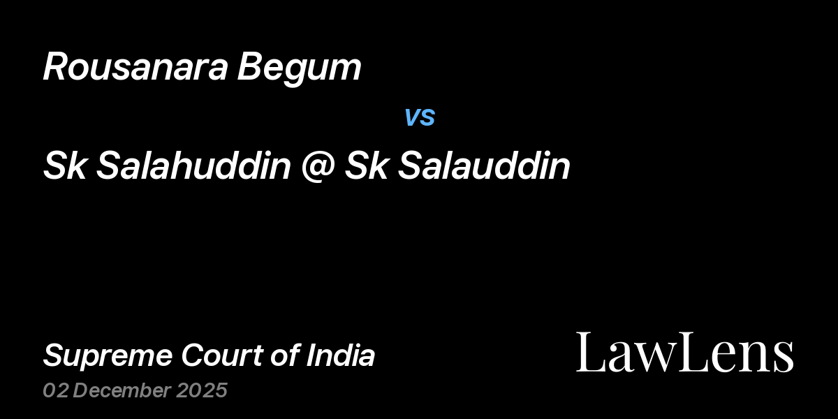 Preview image for Rousanara Begum vs. Sk Salahuddin @ Sk Salauddin