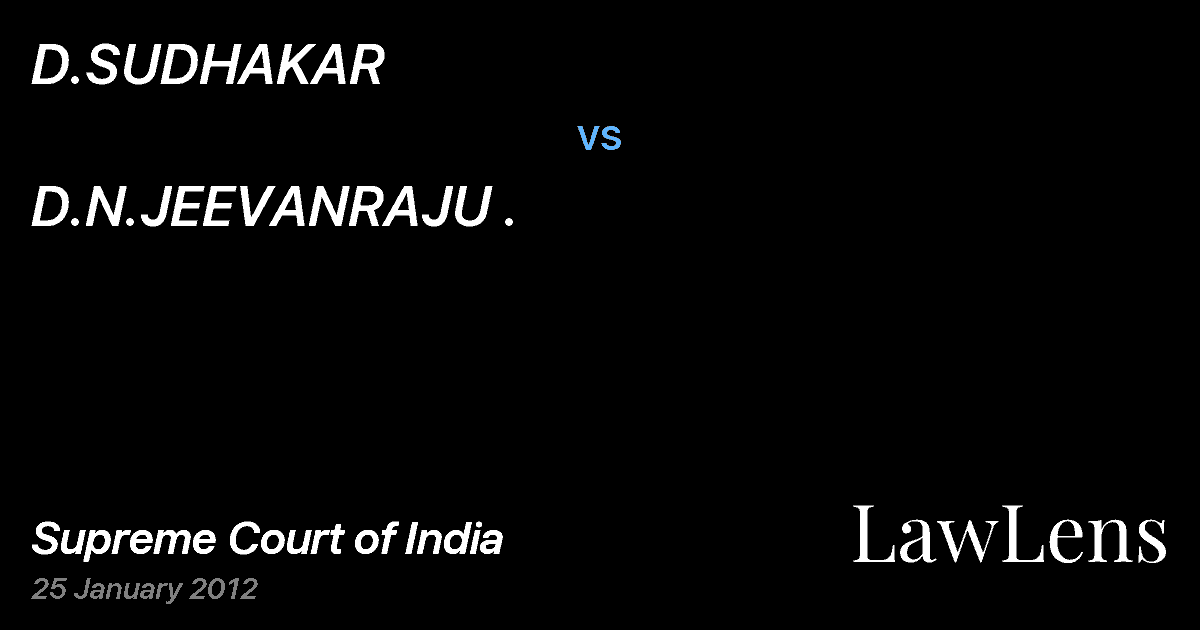 Preview image for D.SUDHAKAR vs. D.N.JEEVANRAJU .