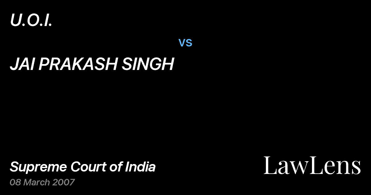 Preview image for U.O.I. vs. JAI PRAKASH SINGH