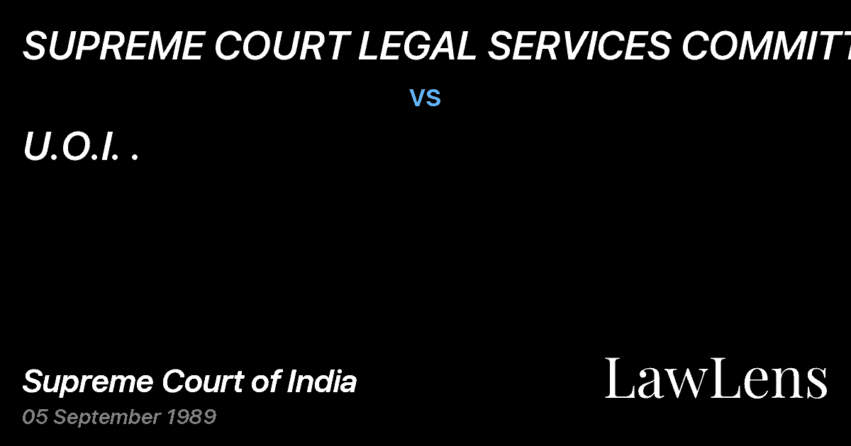 Preview image for SUPREME COURT LEGAL SERVICES COMMITTEE vs. U.O.I. .