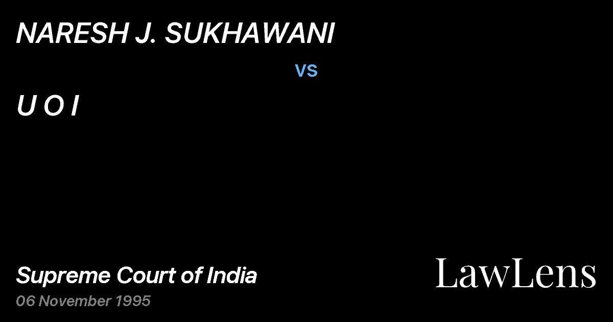 Preview image for NARESH J. SUKHAWANI vs. U O I