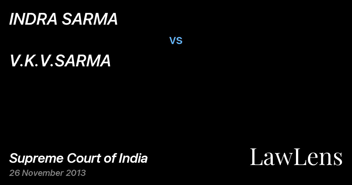 Preview image for INDRA SARMA vs. V.K.V.SARMA