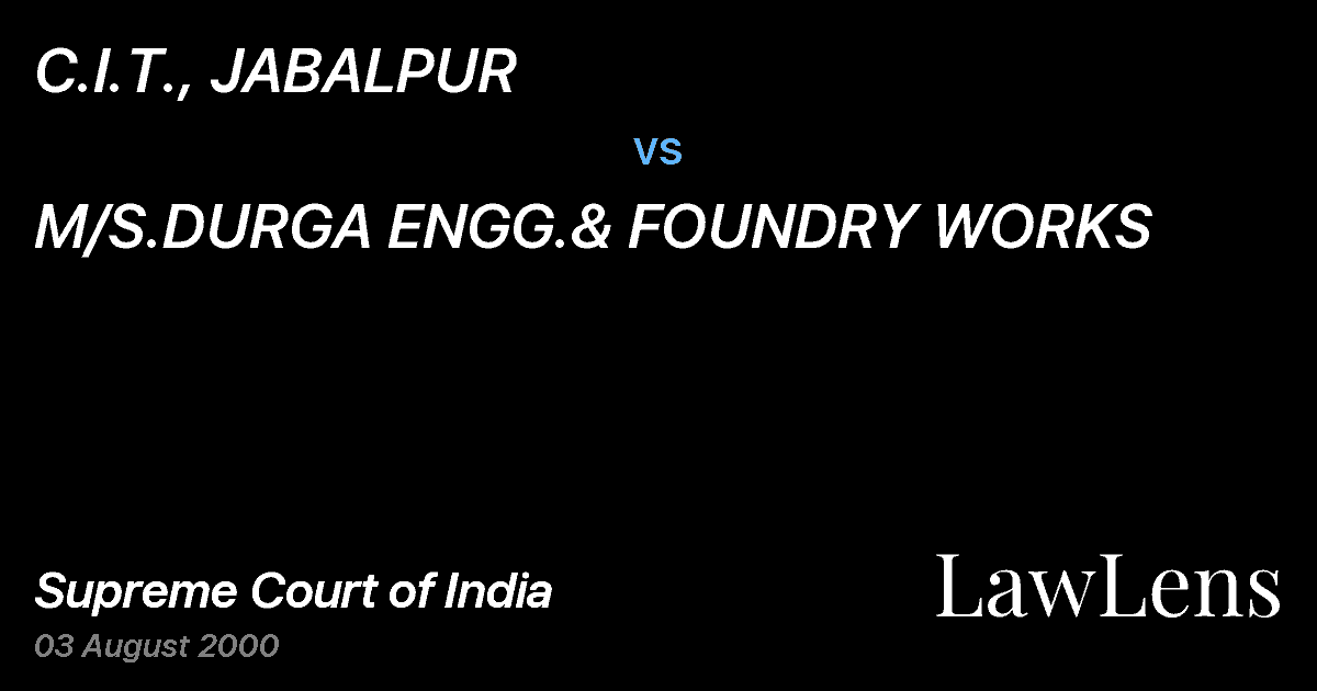 Preview image for C.I.T., JABALPUR vs. M/S.DURGA ENGG.& FOUNDRY WORKS
