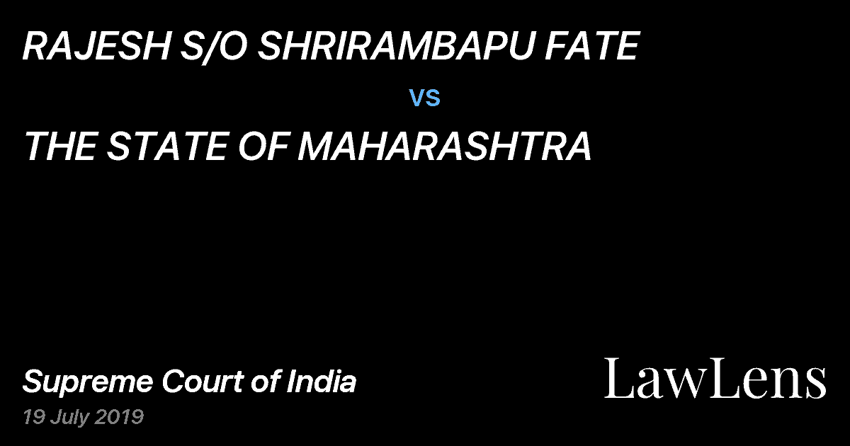 Preview image for RAJESH S/O SHRIRAMBAPU FATE vs. THE STATE OF MAHARASHTRA