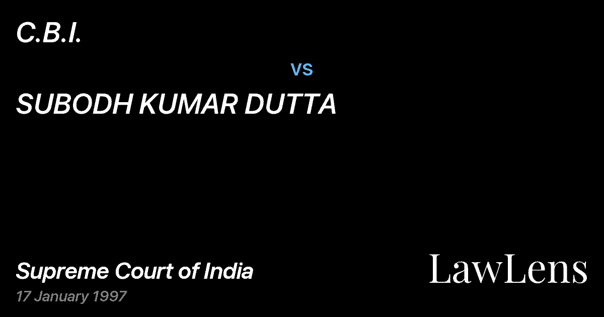 Preview image for C.B.I. vs. SUBODH KUMAR DUTTA