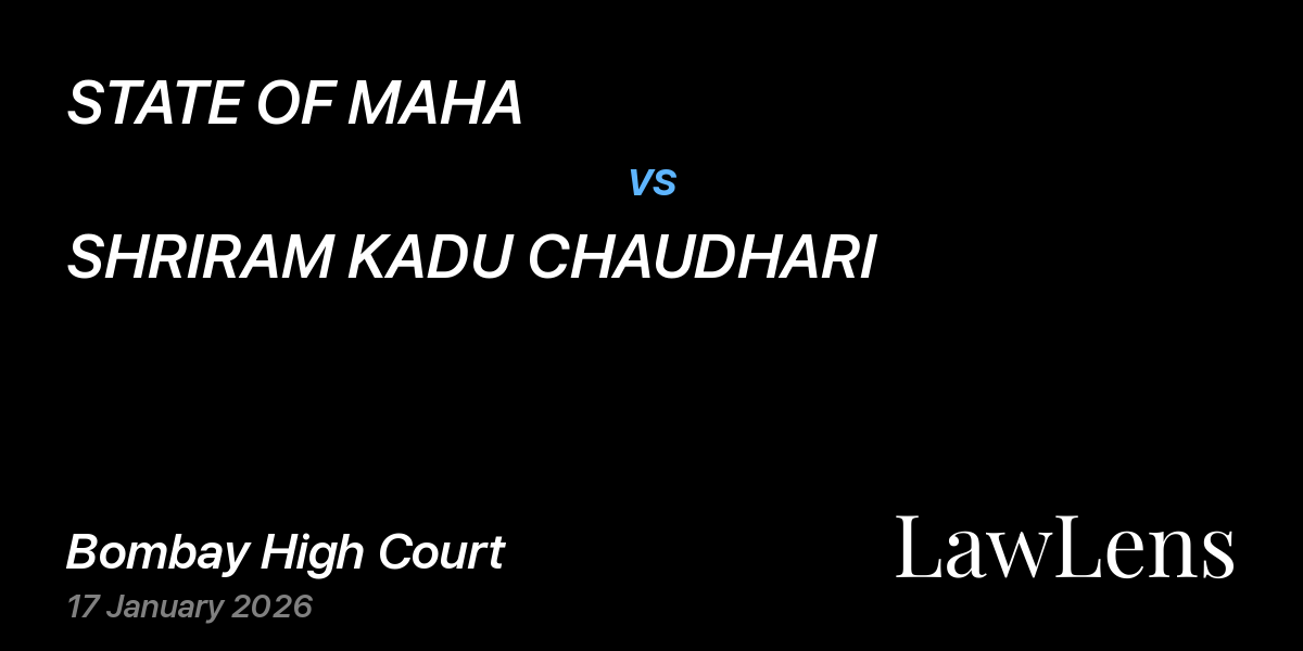 Preview image for STATE OF MAHA vs. SHRIRAM KADU CHAUDHARI