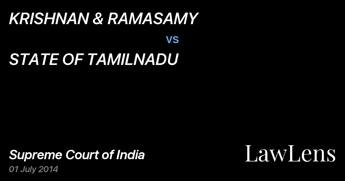 Preview image for KRISHNAN & RAMASAMY vs. STATE OF TAMILNADU