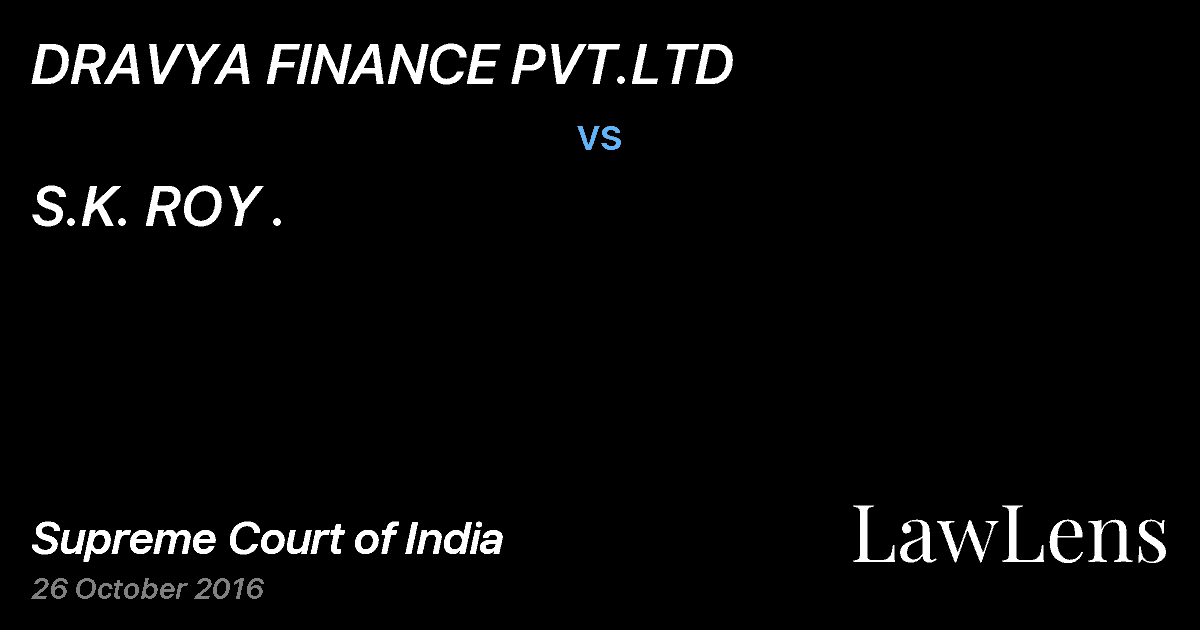 Preview image for DRAVYA FINANCE PVT.LTD vs. S.K. ROY .