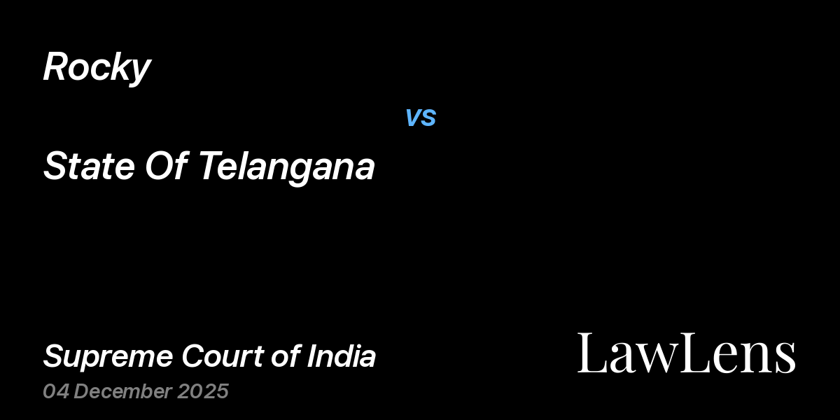 Preview image for Rocky vs. State Of Telangana