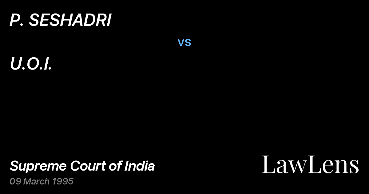 Preview image for P. SESHADRI vs. U.O.I.