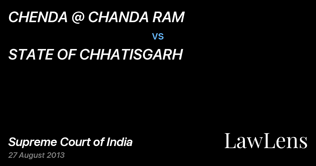 Preview image for CHENDA @ CHANDA RAM vs. STATE OF CHHATISGARH