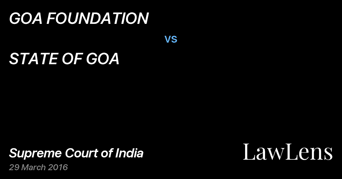 Preview image for GOA FOUNDATION vs. STATE OF GOA