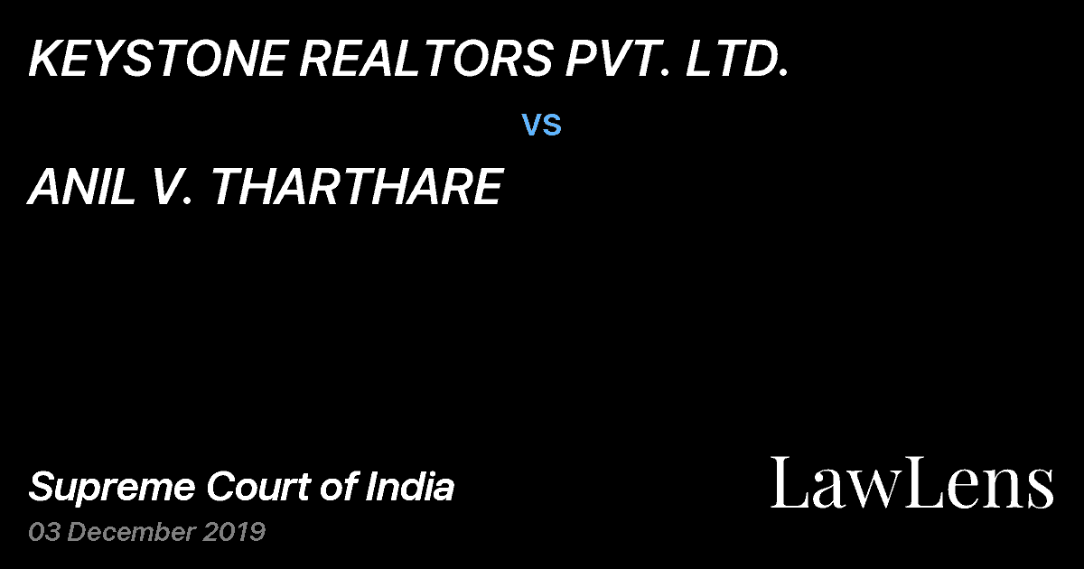 Preview image for KEYSTONE REALTORS PVT. LTD. vs. ANIL V. THARTHARE