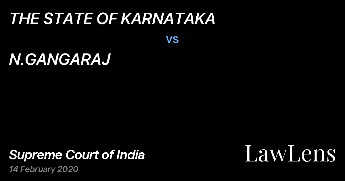 Preview image for THE STATE OF KARNATAKA vs. N.GANGARAJ