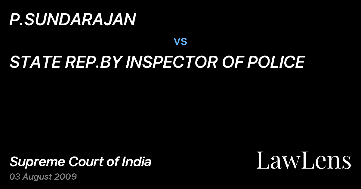 Preview image for P.SUNDARAJAN vs. STATE REP.BY INSPECTOR OF POLICE